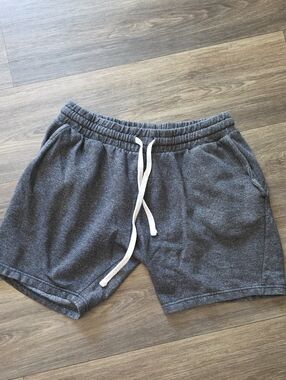 Men's Charcoal Athletic Knit Drawstring Shorts